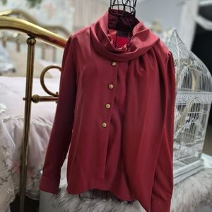 Liz Baker Essentials Vibrant Red Blouse